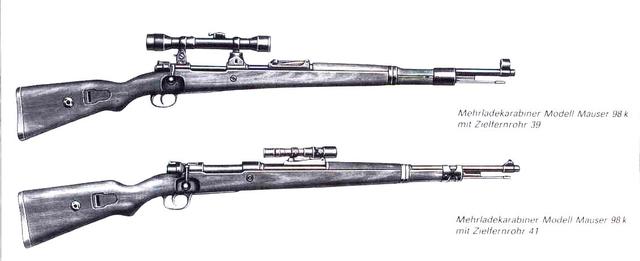 Dos versiones de francotirador con sus respectivas miras telescópicas