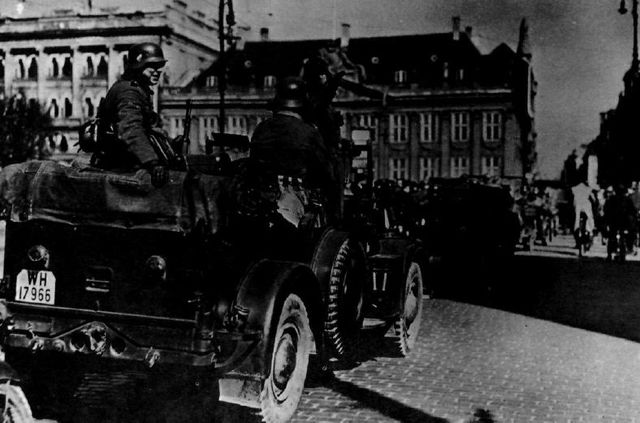 Tropas alemanas en la recién capturada Copenhague