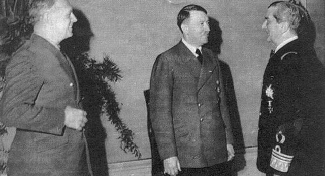 Klessheim, 1943. Ribbentrop, Hitler y Horthy hablaron sobre la cuestión judía