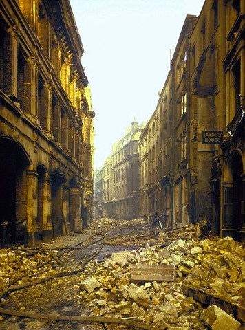 Imagen de Londres durante el Blitz