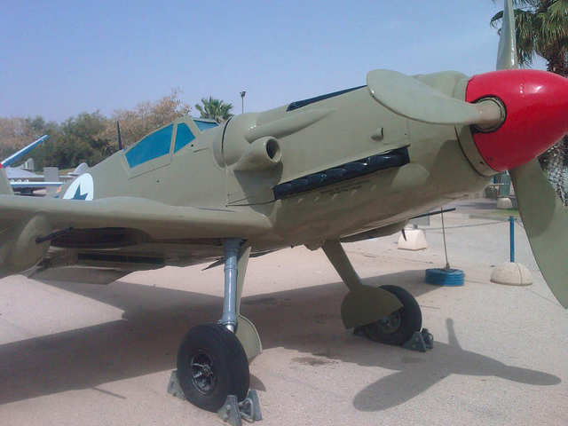 Aparato conservado en el museo de la aviación en Israel