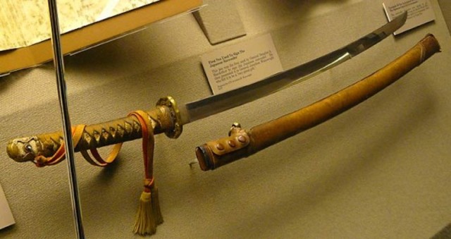 Espada del General Yamashita expuesta en West Point, EE.UU.