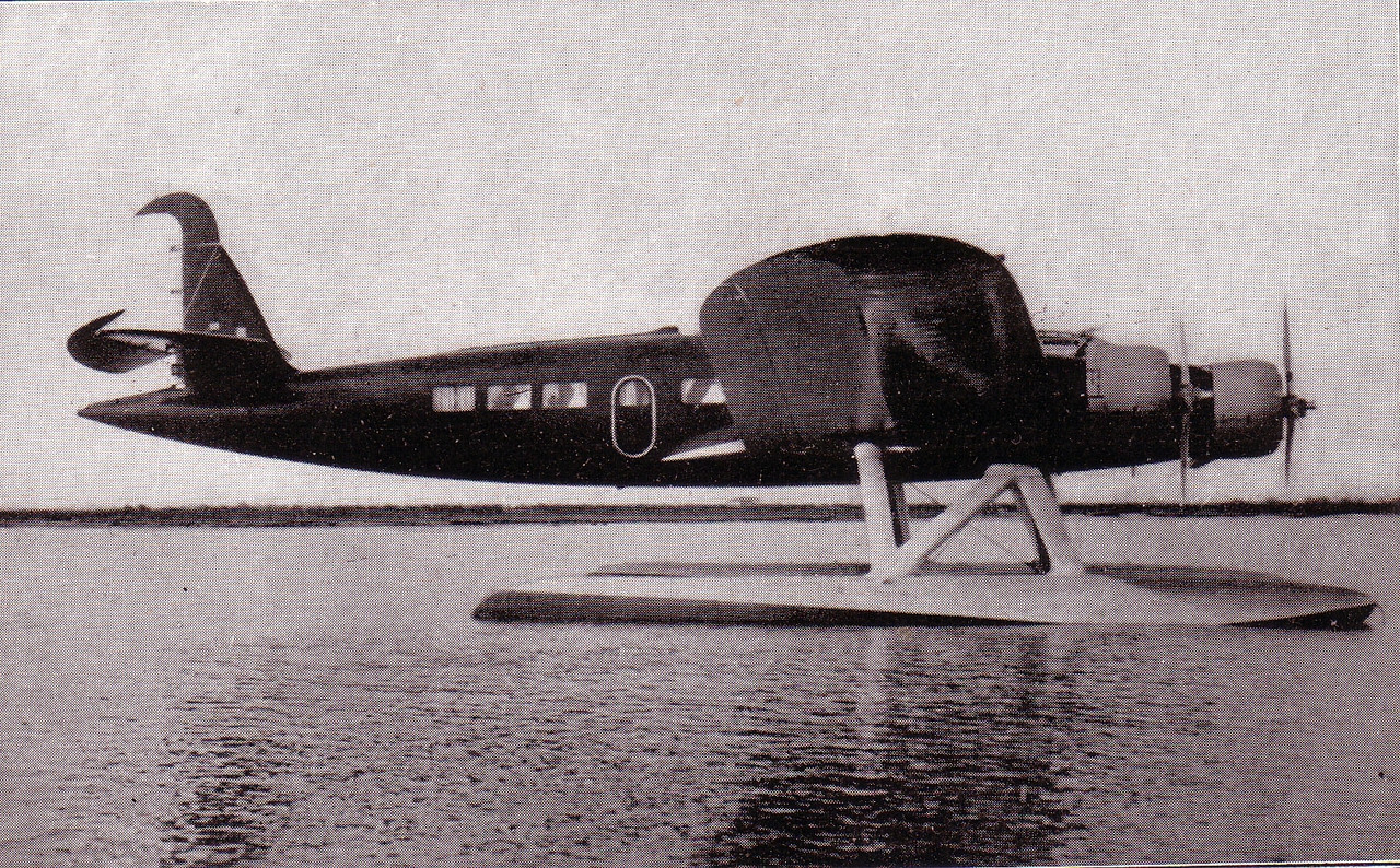 Vista de perfil del Cant Z.506 Airone