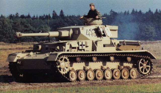 Un restaurado Panzer IV Ausf. G del German Army Tank Museum. Este vehículo fué capturado por tropas británicas en el Norte de África en 1942